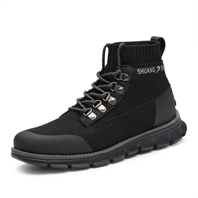 Middle Cut Light and Breathable Fashion British Style Casual Men's Shoes