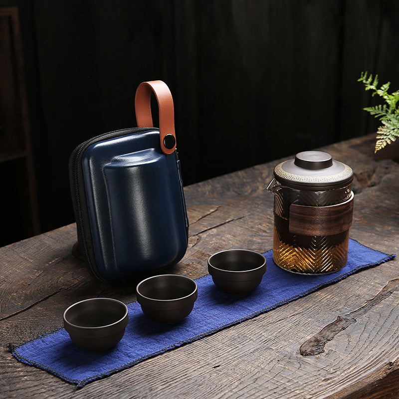 Portable Travel Kung Fu Tea Set Small Set Ceramic Simple Tea Set