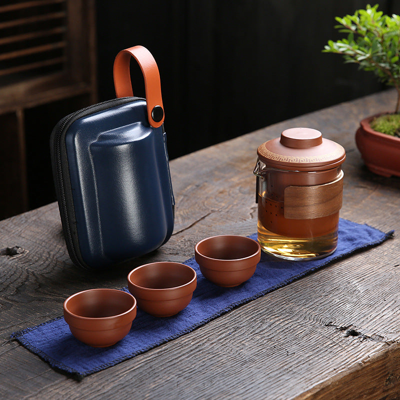 Portable Travel Kung Fu Tea Set Small Set Ceramic Simple Tea Set