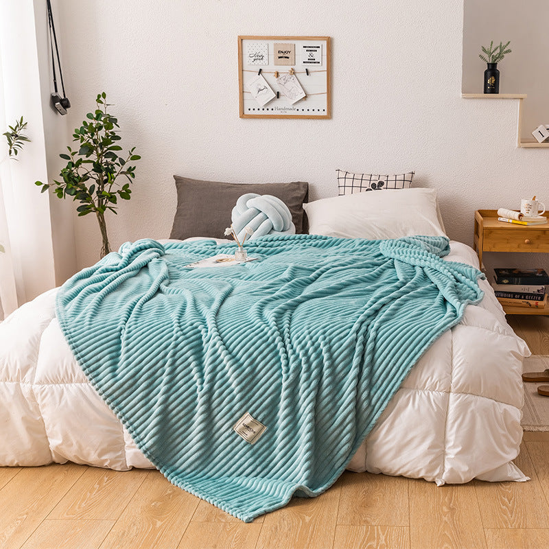 Single layer blanket milk fleece blanket