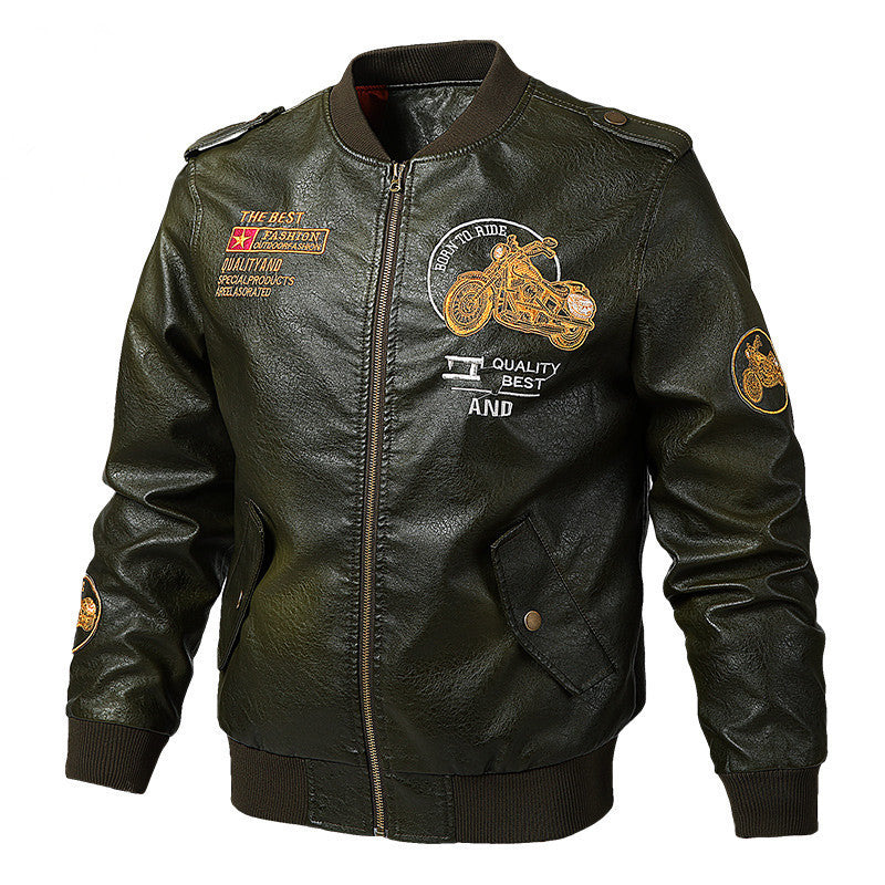 Bikers Leather Jacket Windbreaker