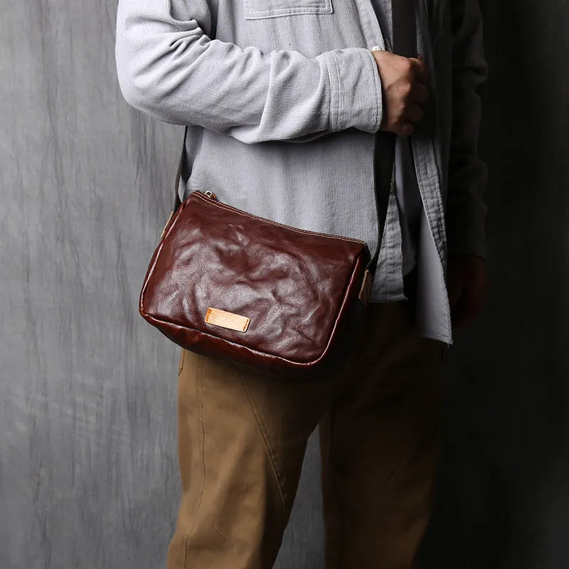 Men's Genuine Leather Shoulder Bag