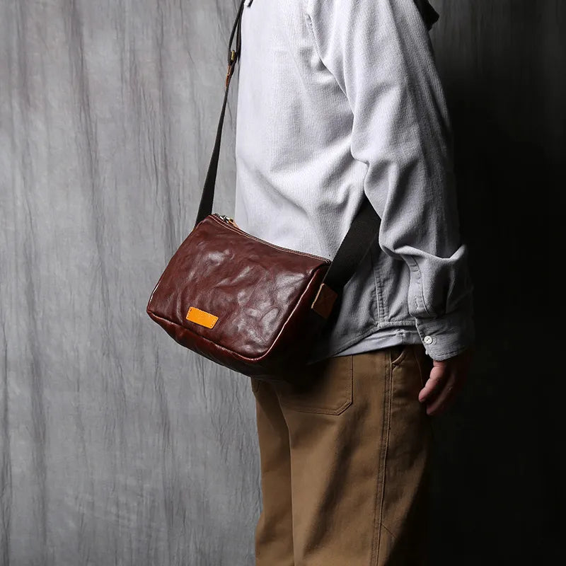 Men's Genuine Leather Shoulder Bag