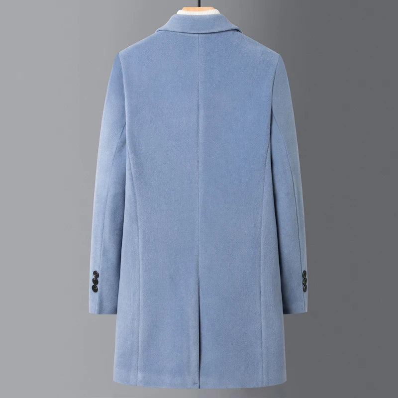 Men's Long Wool Pea Coat