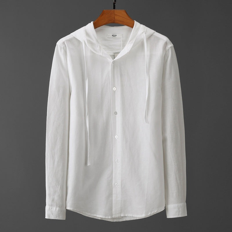 Capri Linen Hooded Shirt