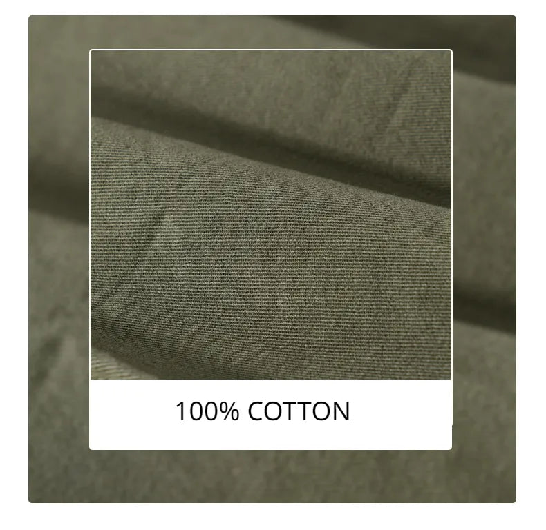 2023 Autumn New 100% Cotton Loose Cargo Pants Men Clothing Casual Streetwear Jogger Pants Men Trousers with Belt F7617