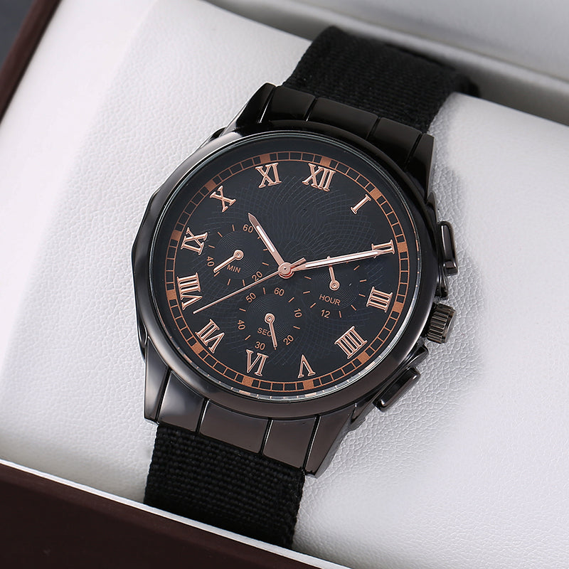 Fashionable Men's Nylon Business Watch Set