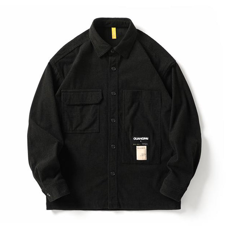 Men's Fashion Casual Vintage Work Shirt Long Sleeve